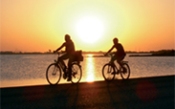Puesta de sol en bici en Formentera